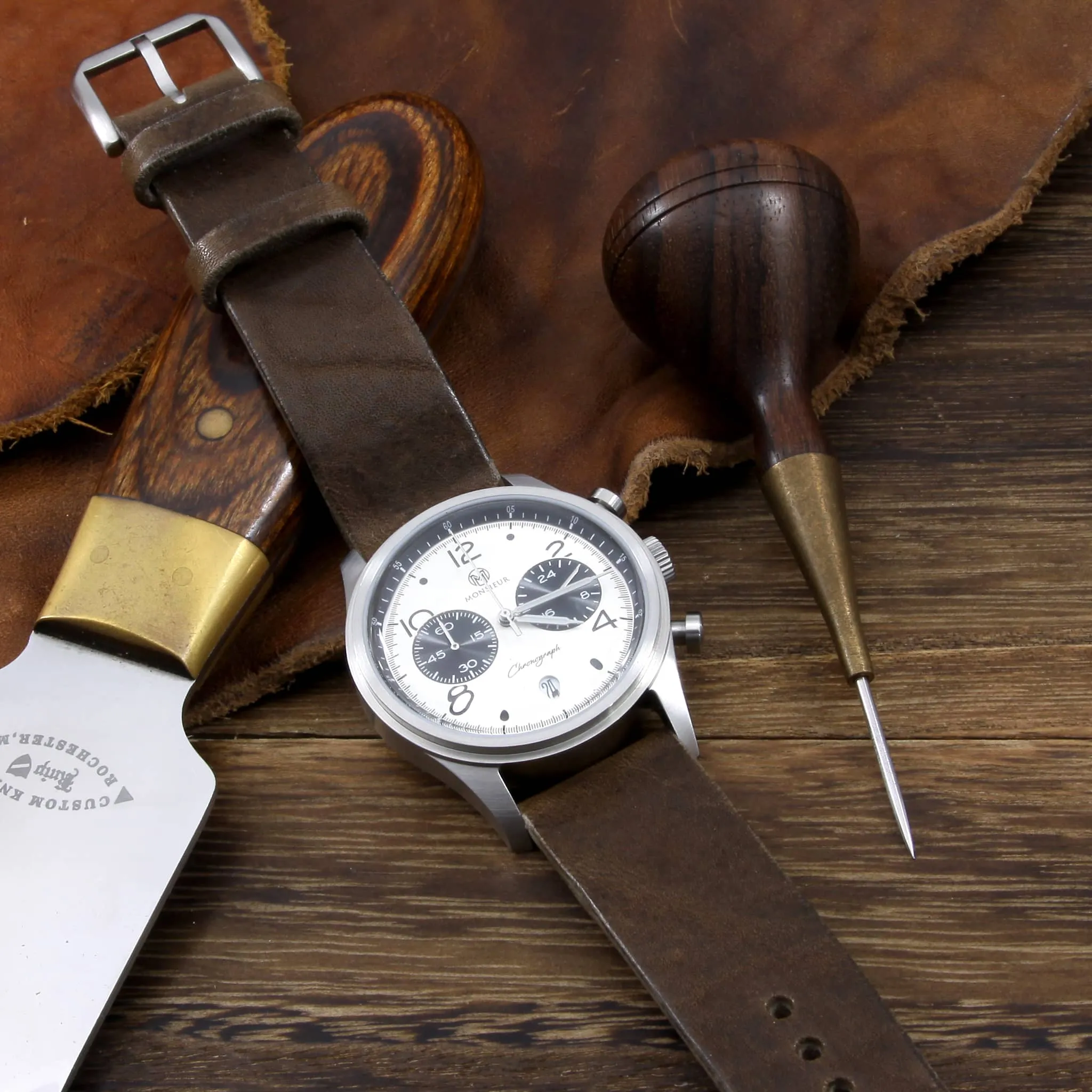 Leather Watch Strap, Vintage 404 | Stitch-less