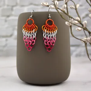 Lesbian Pride - Cluster Earrings