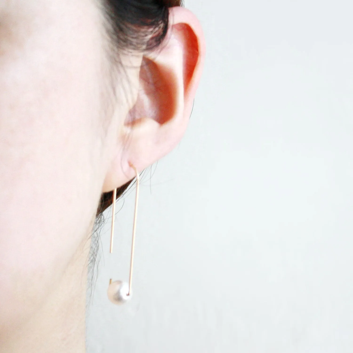 Long Hook Earrings - Gemstones