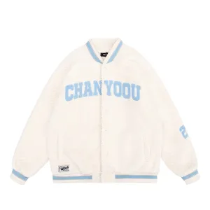 Loose Towel Embroidered Letter Coat