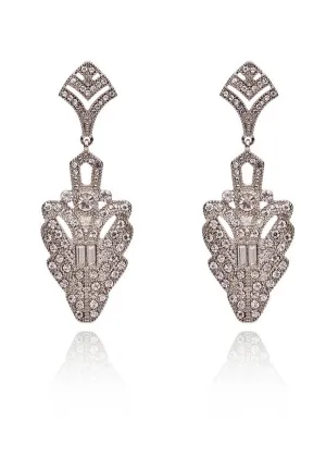 Love Vintage Decadent Art Deco 20's Earrings Crystal