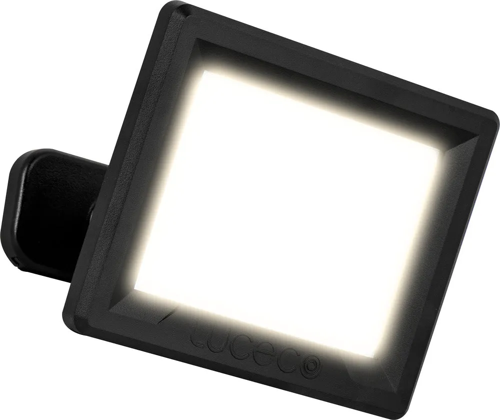 Luceco EFLD20B40-06 20W Essence Security Non-PIR Floodlight with Ball Joint 1m Cable - Black