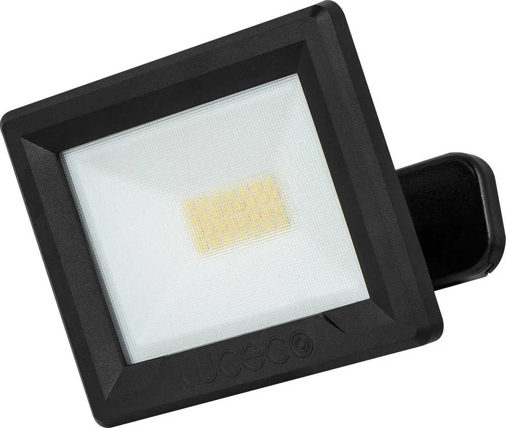 Luceco EFLD20B40-06 20W Essence Security Non-PIR Floodlight with Ball Joint 1m Cable - Black