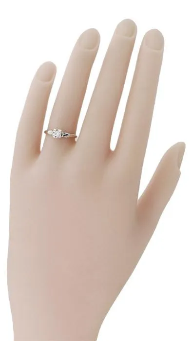 Macie 1930's Vintage Diamond Engagement Ring in 18K White Gold