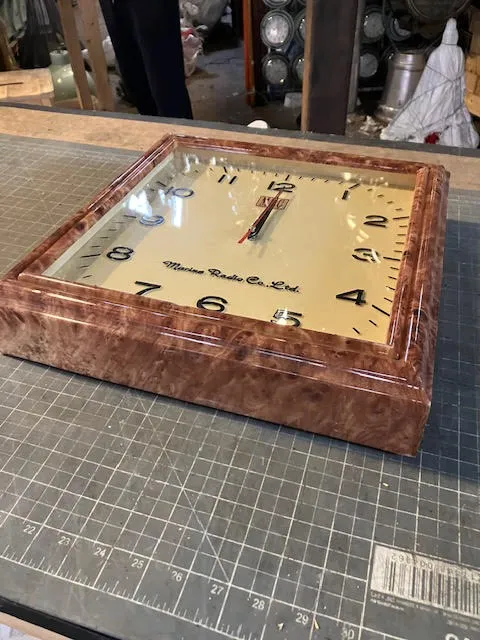 Marine Radio Co Tortoise Shell Clock MCS972H