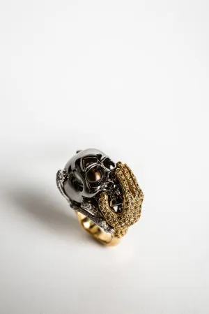 MAXFIELD PRIVATE COLLECTION | DIAMOND HAND SKULL RING