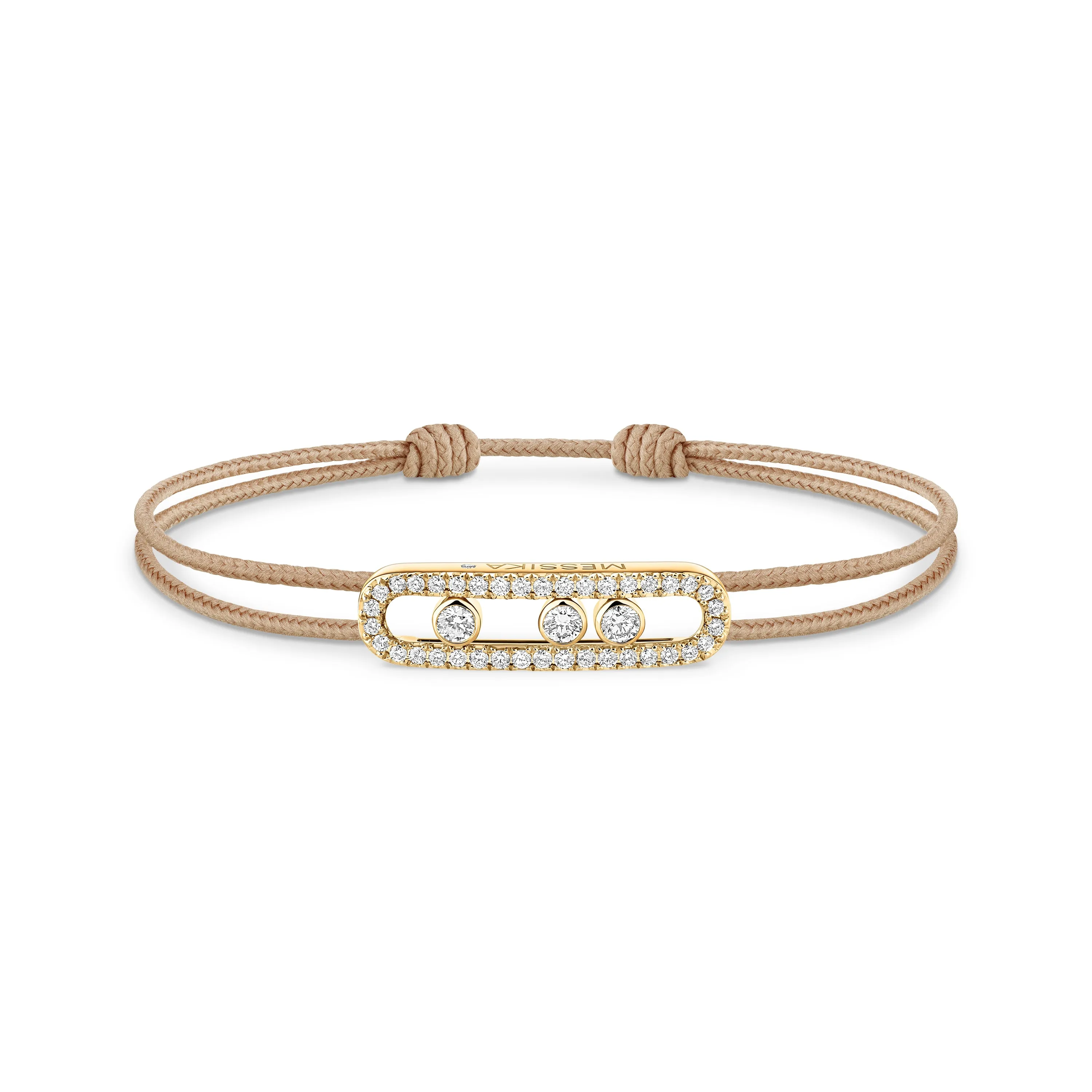 MESSIKA CARE(S) BEIGE PAVÉ CORD BRACELET
