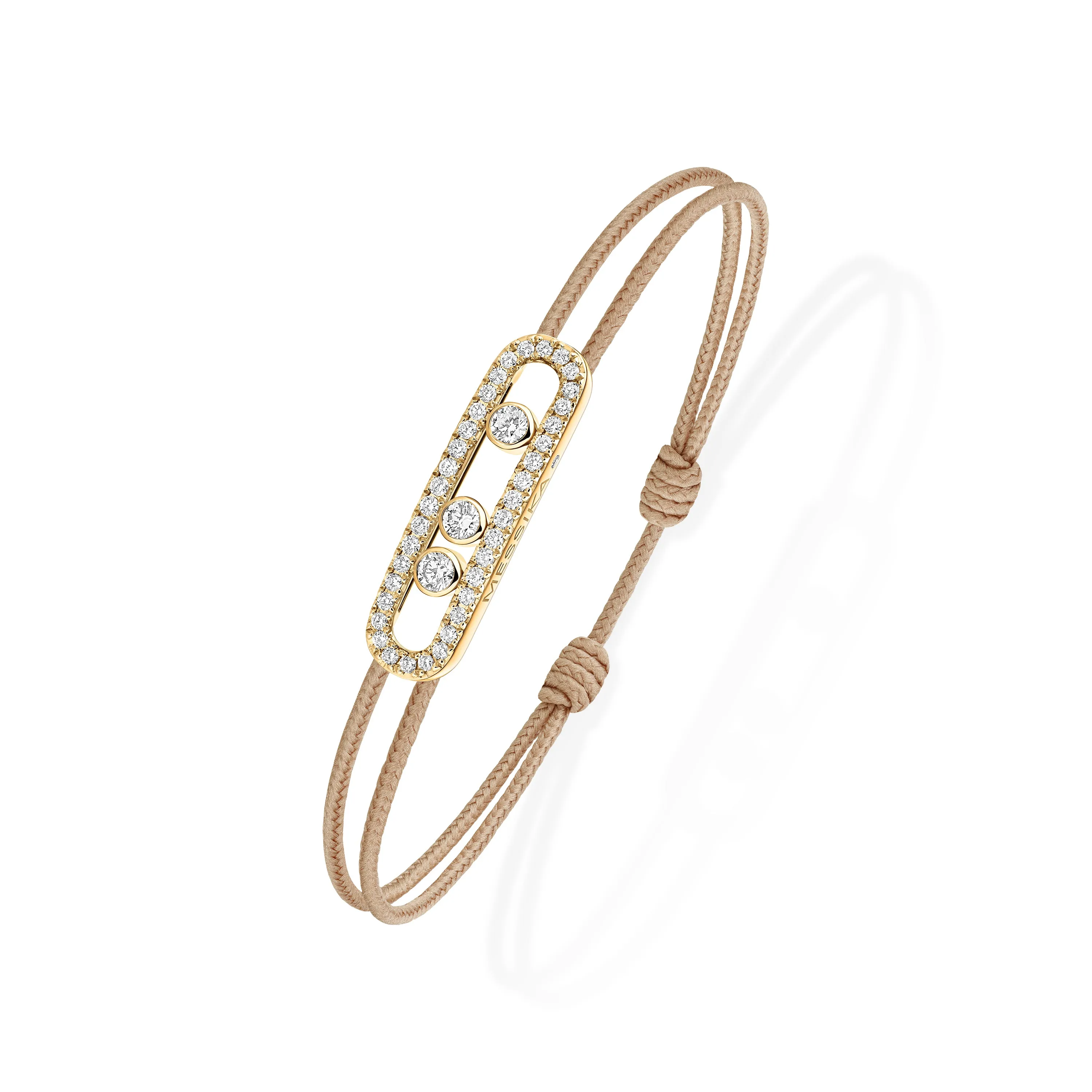 MESSIKA CARE(S) BEIGE PAVÉ CORD BRACELET