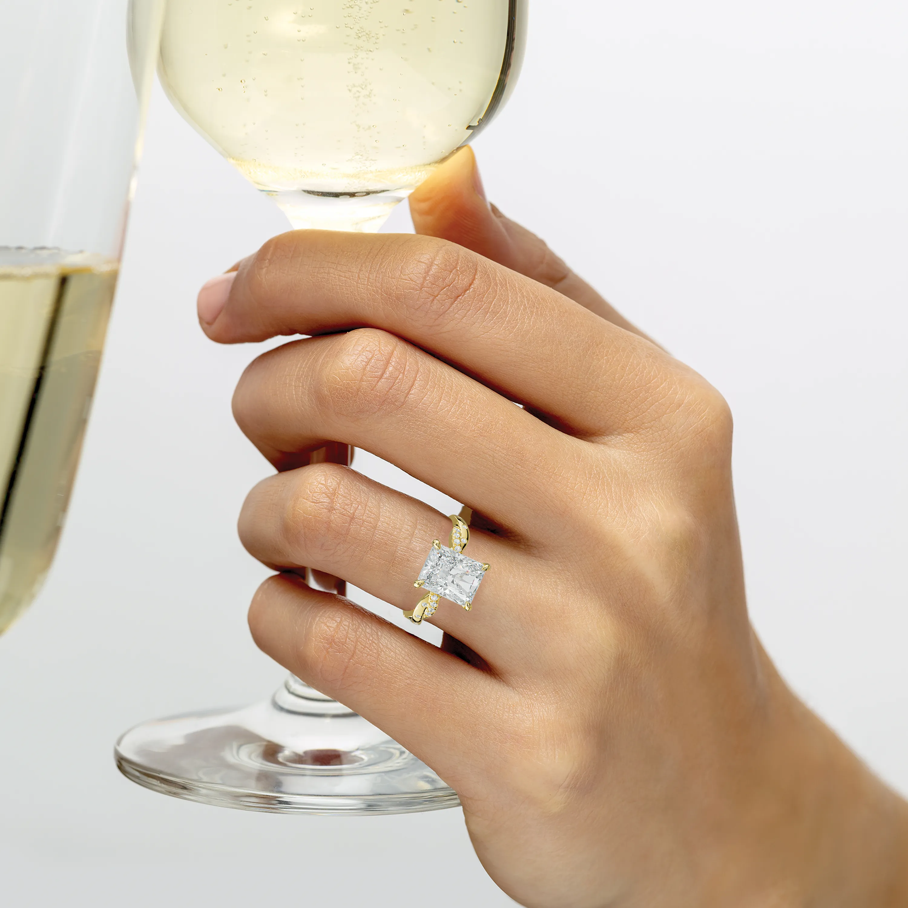 Mia Radiant Cut Diamond Engagement Ring