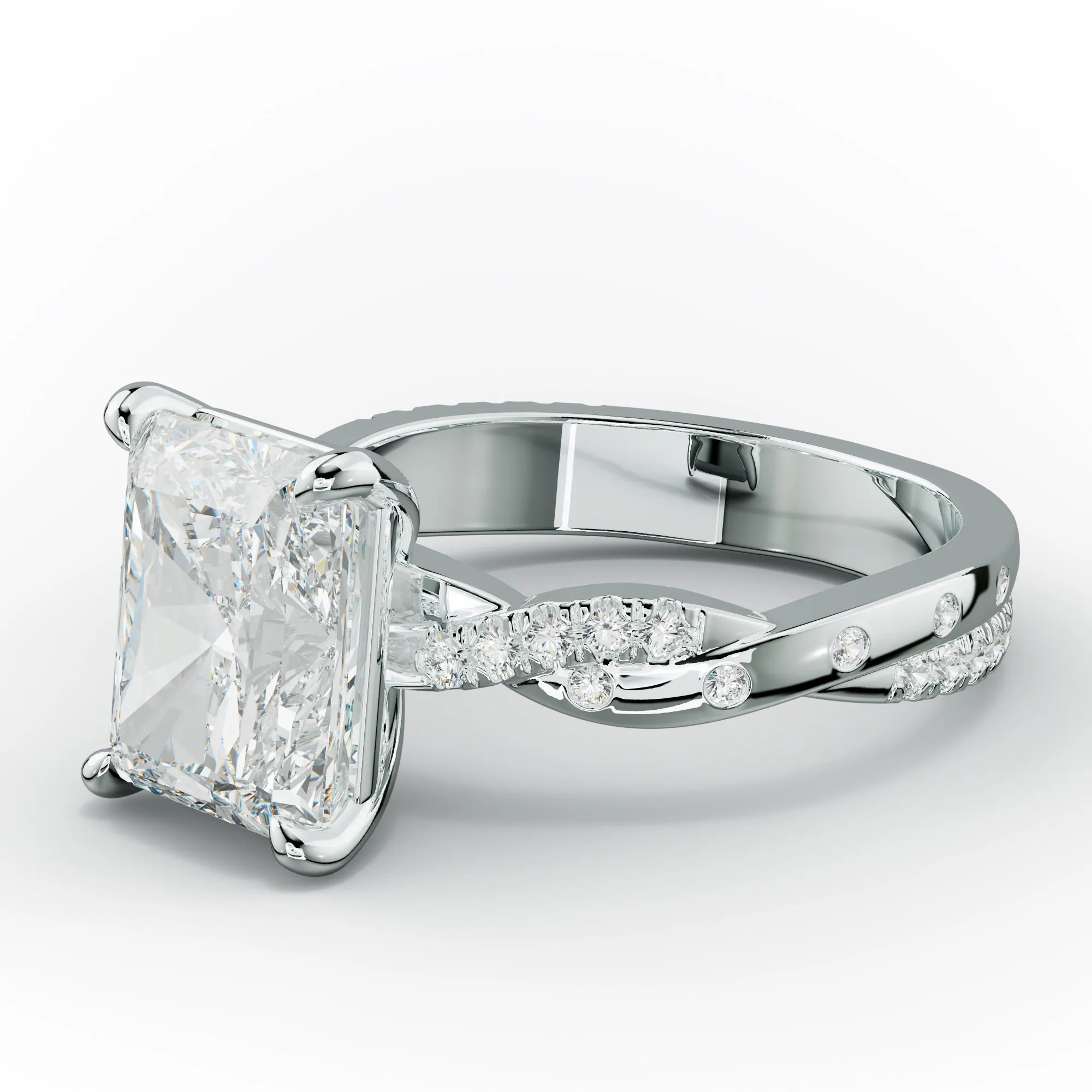 Mia Radiant Cut Diamond Engagement Ring