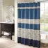 Monroe Faux Silk Embroidered Floral Shower Curtain