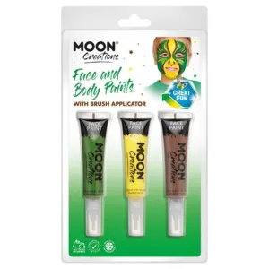 Moon Creations Face & Body Paints And Brush, Jungle