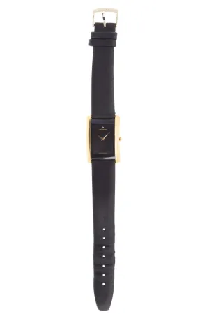 Movado Black and Gold Quartz and Stainless Steel Watch