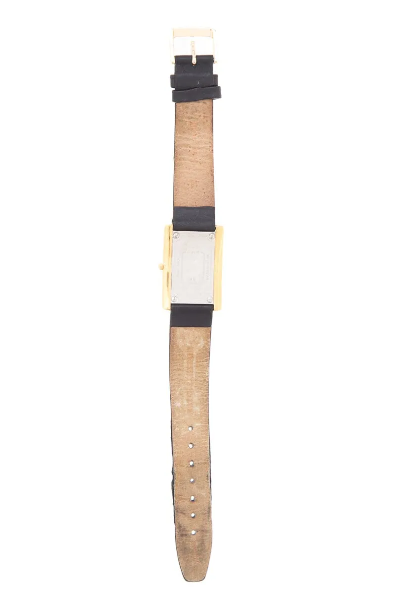 Movado Black and Gold Quartz and Stainless Steel Watch