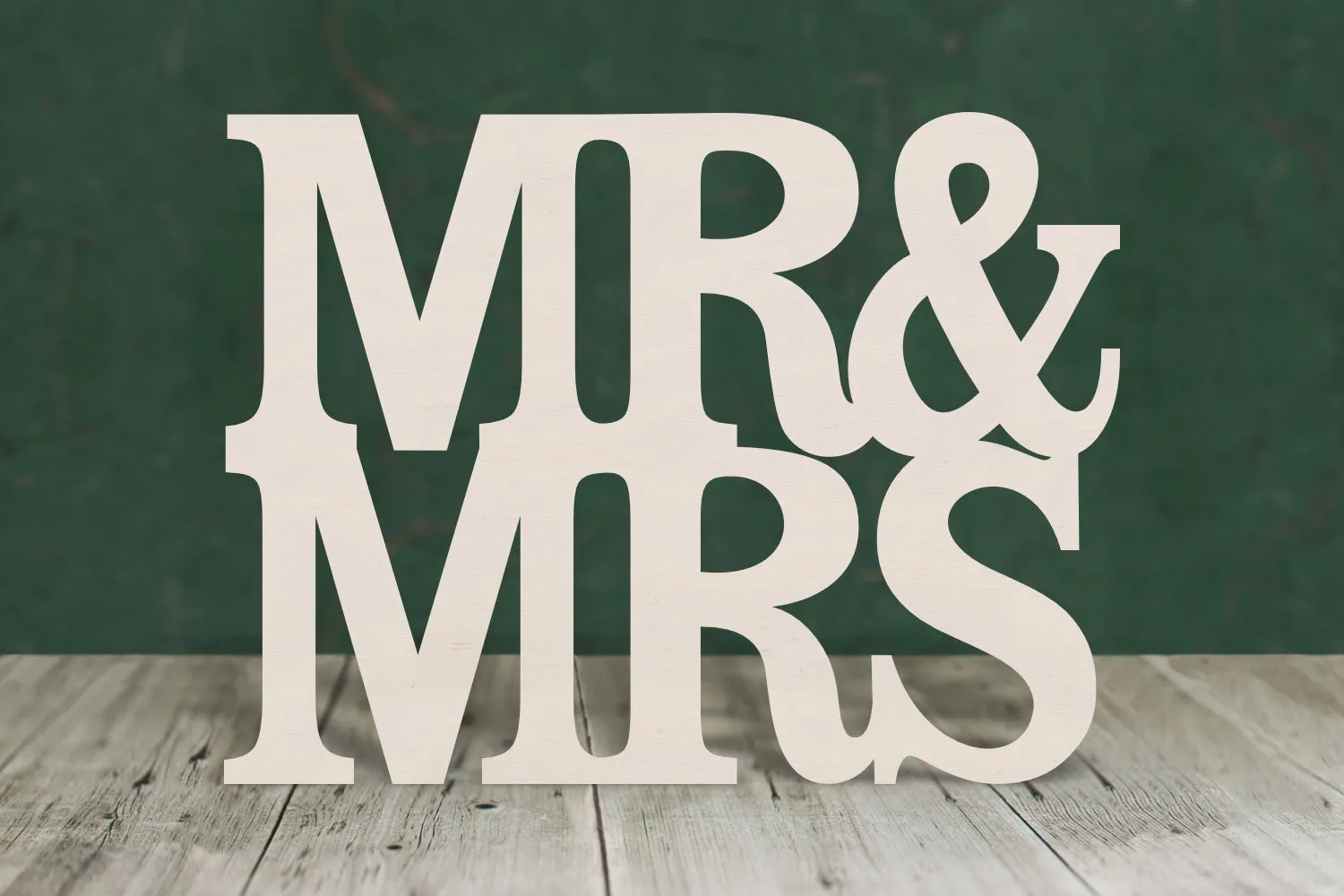 Mr & Mrs text wooden craft blank - plywood