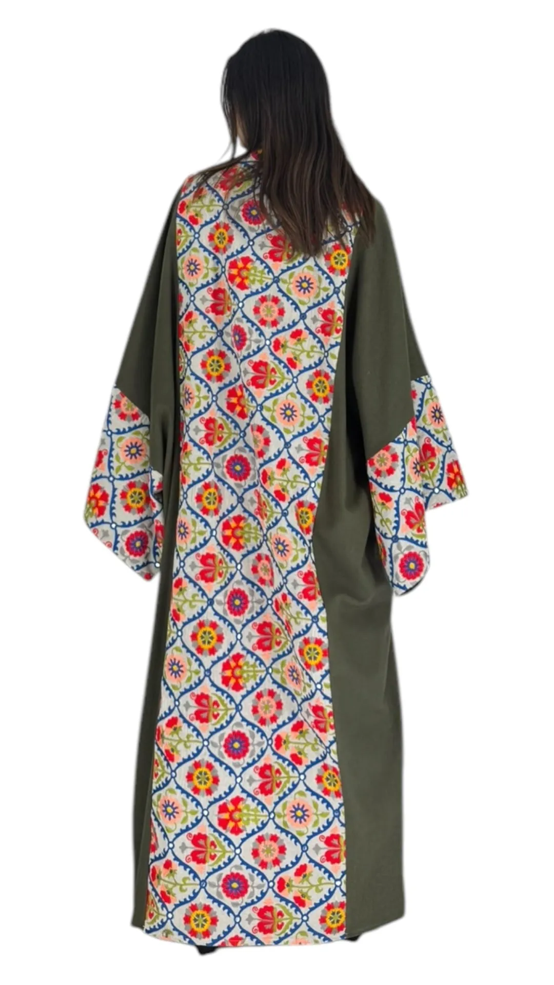 Nagham khaki abaya