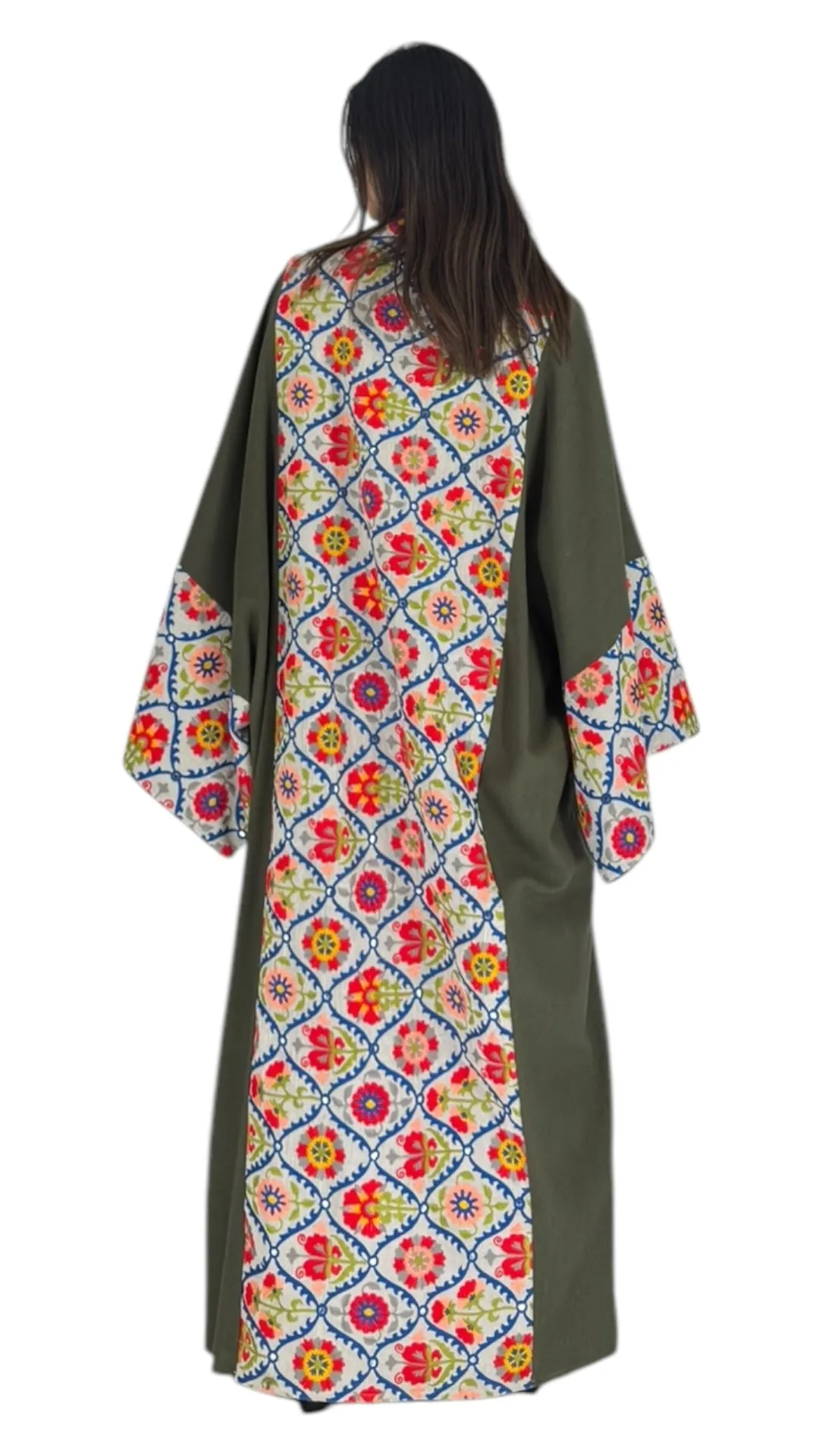 Nagham khaki abaya