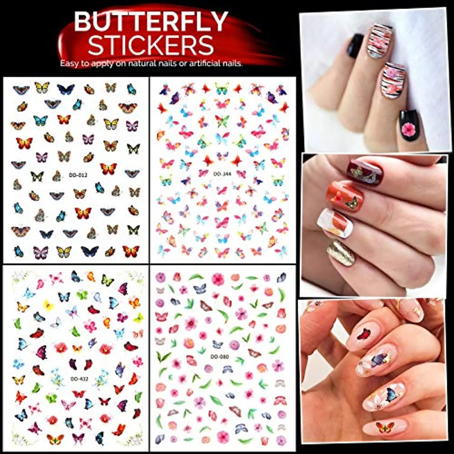 Nail Art Brushes, Nail Dotting Tools, Nail Dust Brush, Teenitor Nail Art Kit for beginners, Butterfly Nail Art Stickers, Nail Art Rhinestone, Nail Art Foil, Nail Art Striping Tapes, Nail Design Kit