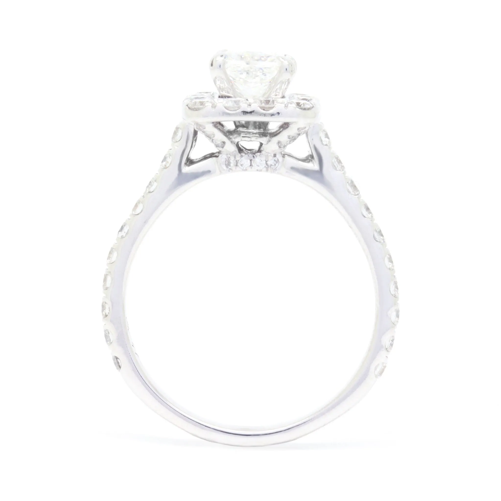 Neil Lane 2.24cttw Halo Diamond Engagement Ring, 1ct Princess Center Diamond 14K
