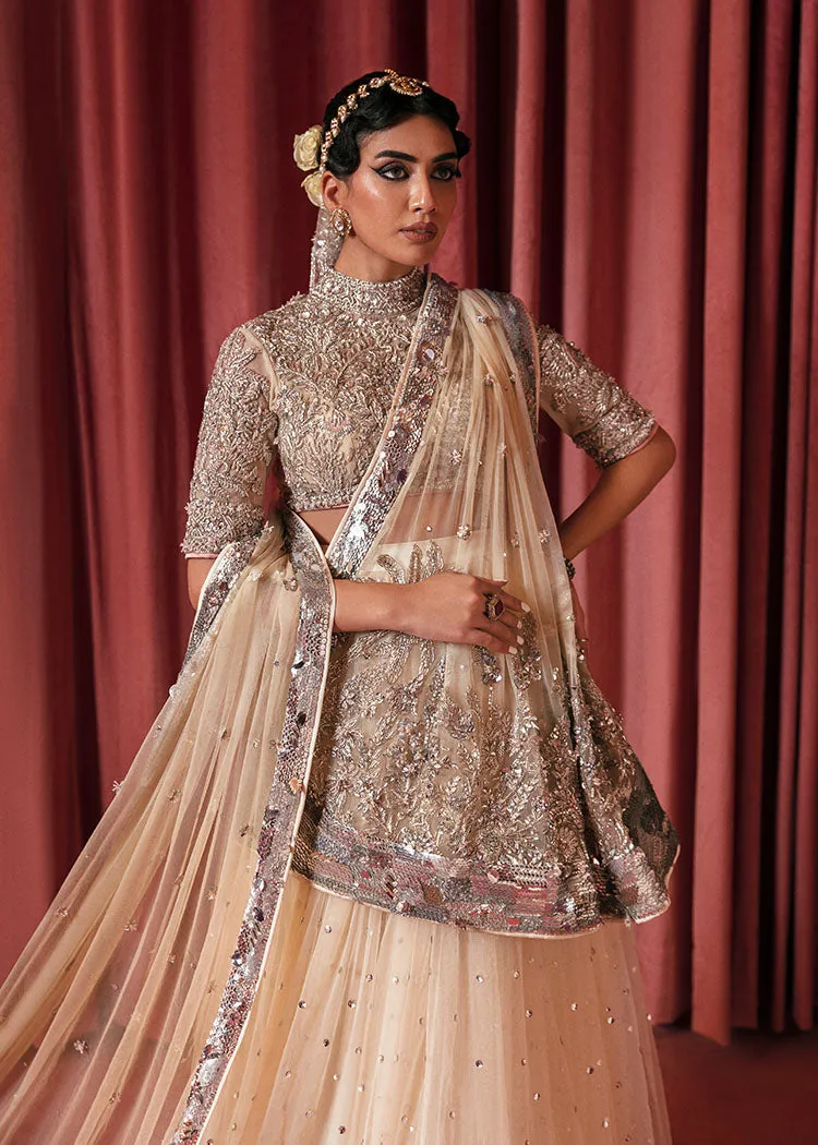Net Lehenga Choli and Dupatta Bridal Dress Pakistani