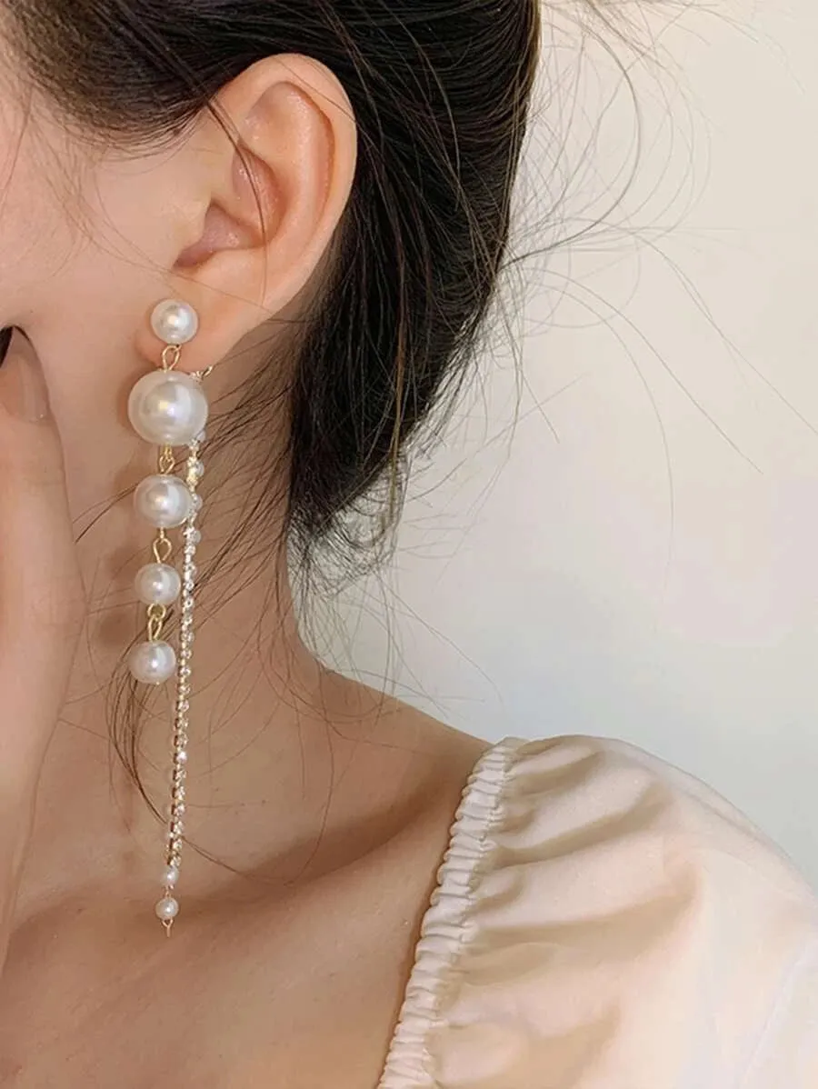 New Shein Faux Pearl Decor Earrings