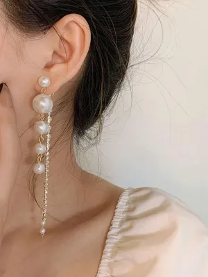 New Shein Faux Pearl Decor Earrings