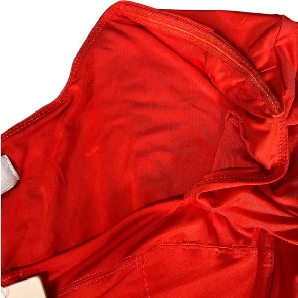 NWT OH POLLY Isolde Long Sleeve Off The Shoulder Maxi Dress In Red Size 10