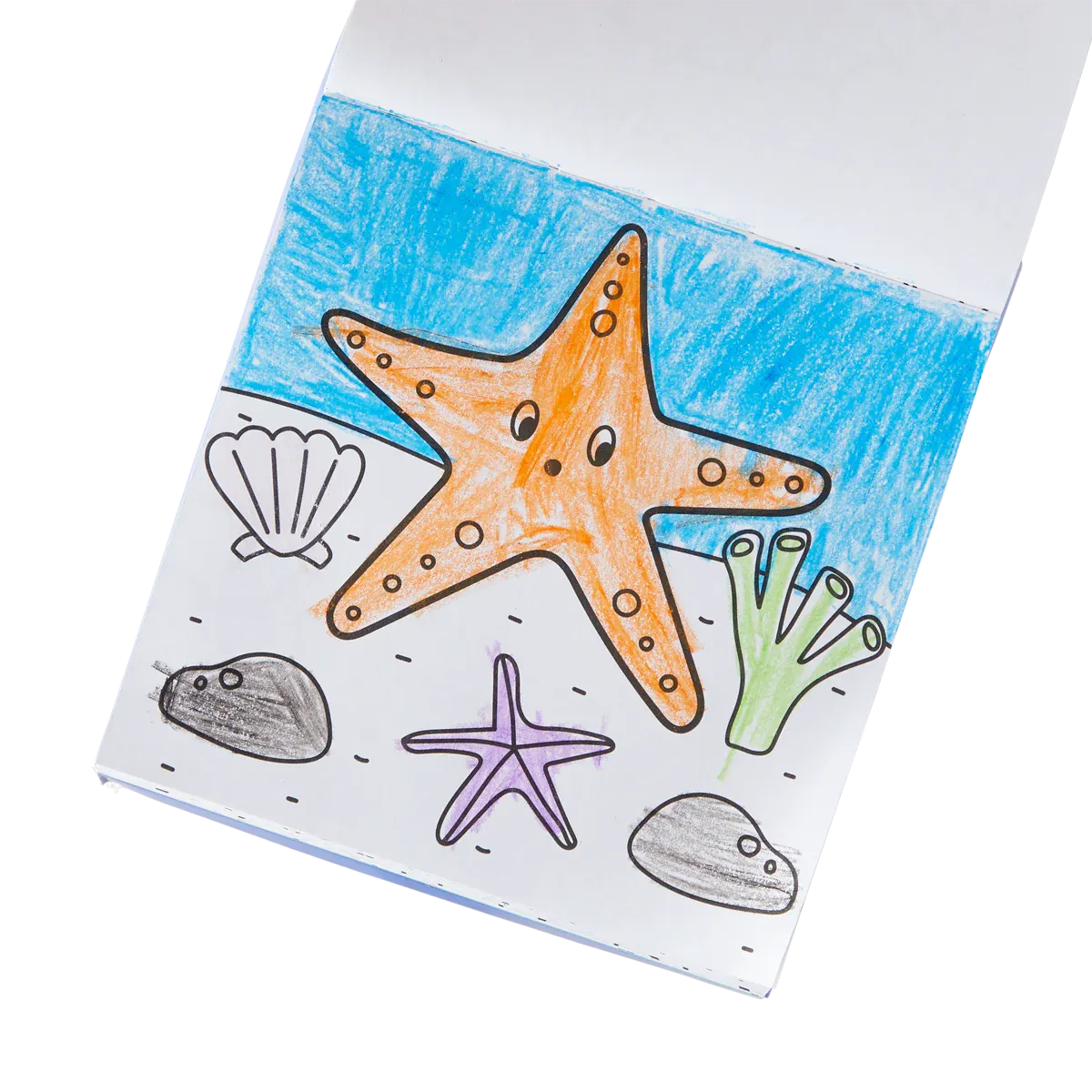 Ooly Carry Along Coloring Book Set - Sea Life - Set of 9 Crayons