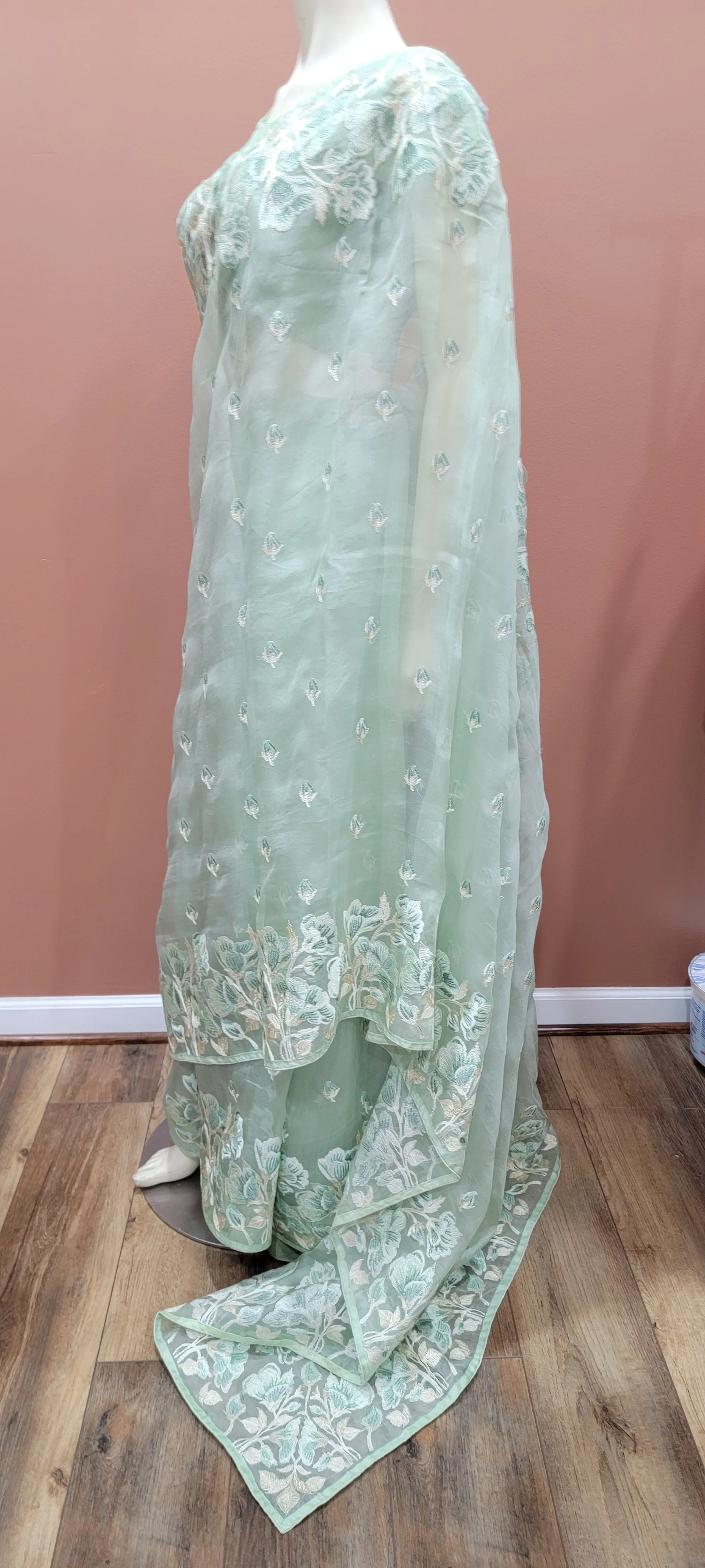 Organza Embroidered Saree Collection W/ Blouse