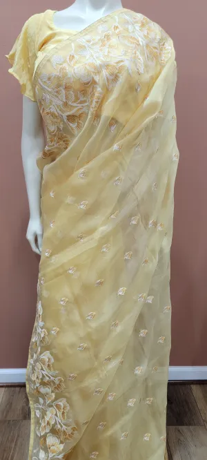 Organza Embroidered Saree Collection W/ Blouse