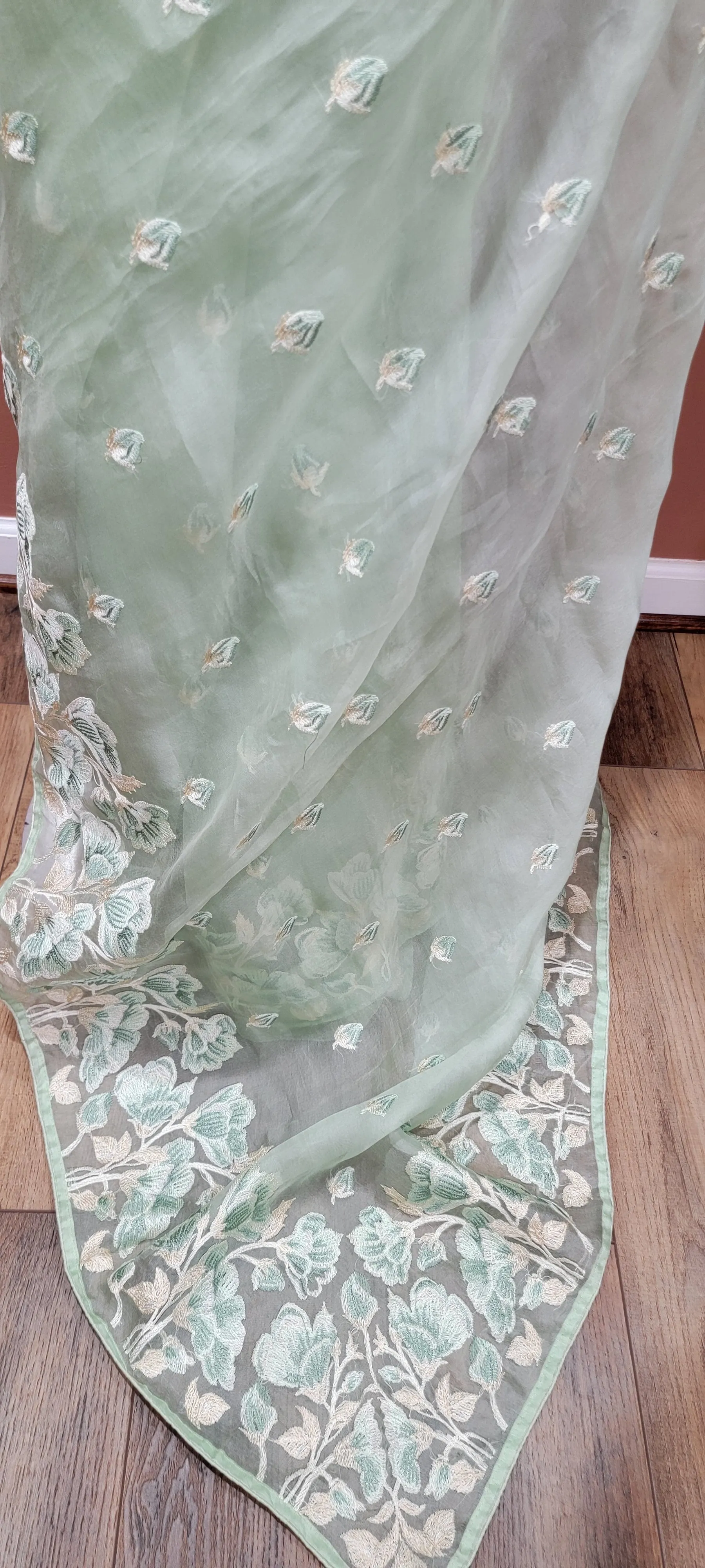 Organza Embroidered Saree Collection W/ Blouse