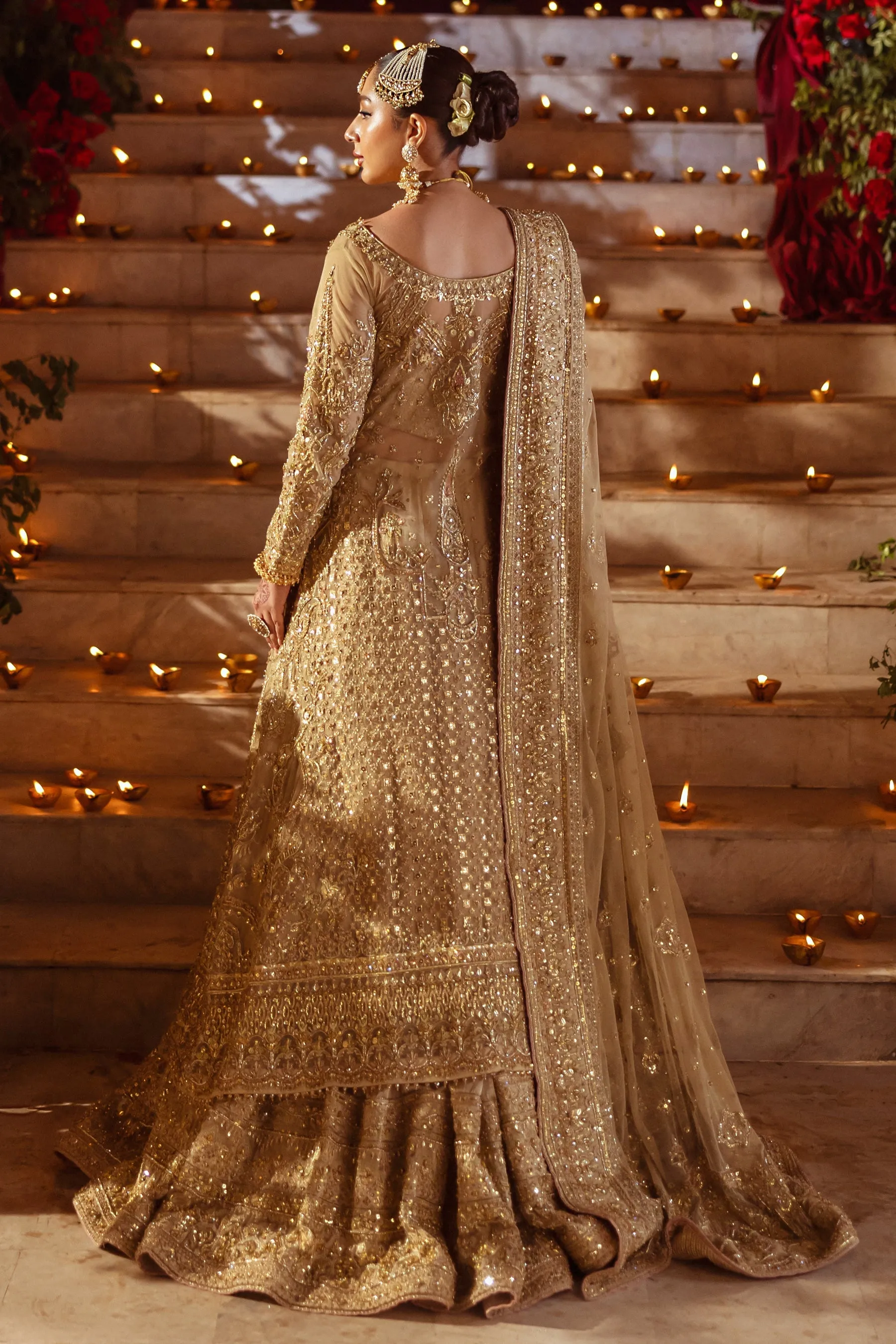 Pakistani Bridal Dress in Lehenga Choli Jacket Style