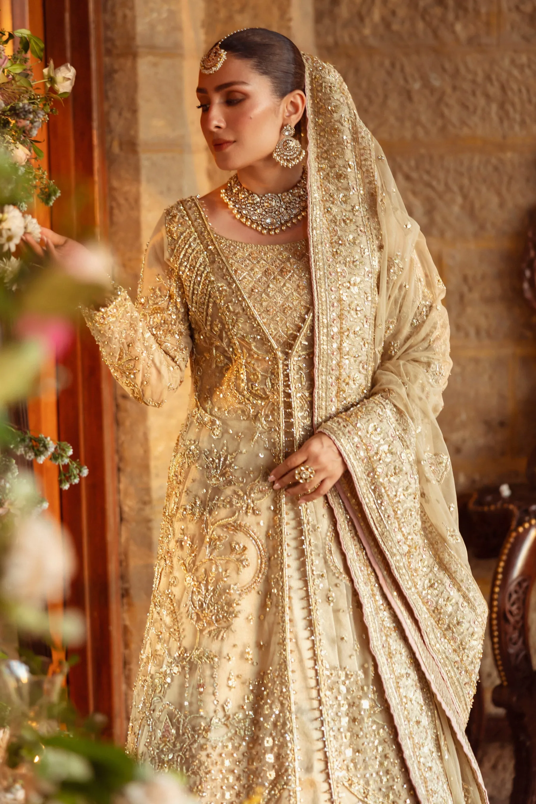 Pakistani Bridal Dress in Lehenga Choli Jacket Style
