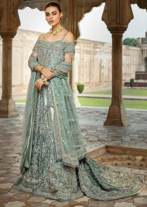 Pakistani Bridal Turquoise Lehnga for Wedding #J5182