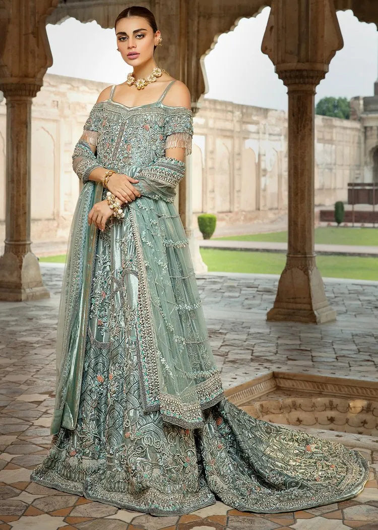 Pakistani Bridal Turquoise Lehnga for Wedding #J5182