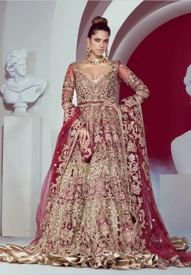 Pakistani Embroidered Bridal Lehnga for Wedding #N7002