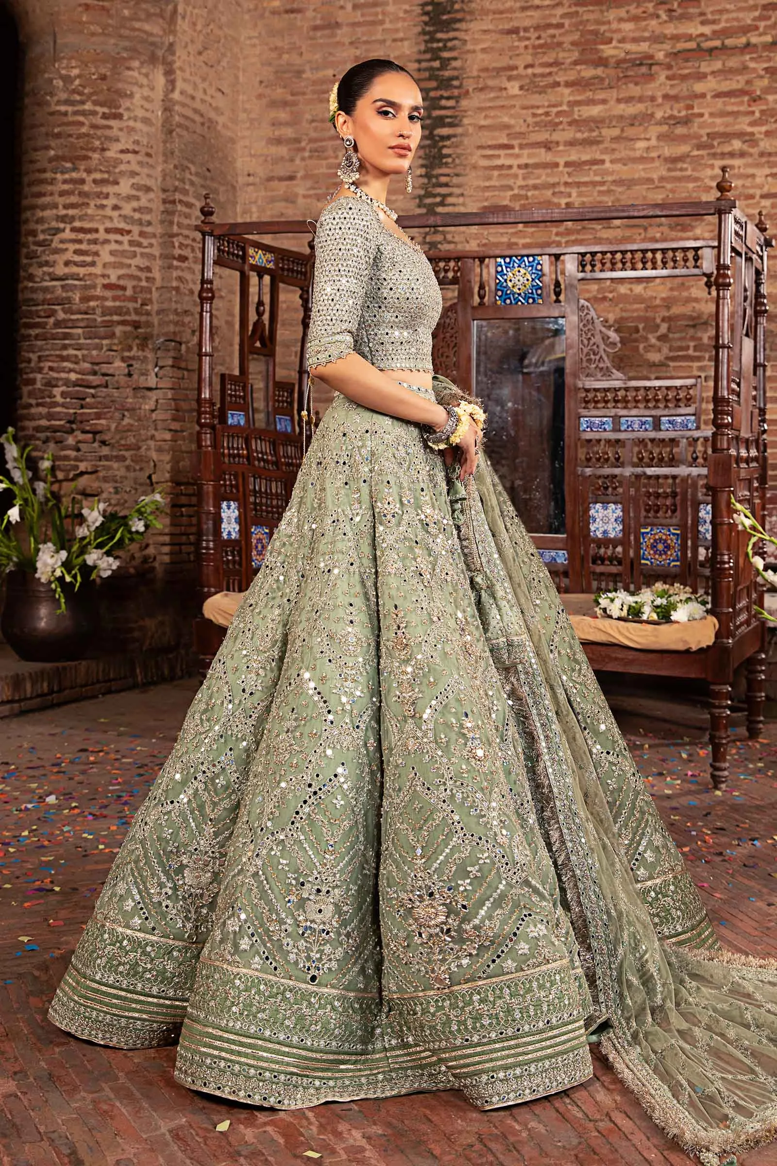 Pakistani Wedding Dress in Bridal Choli Lehenga Style