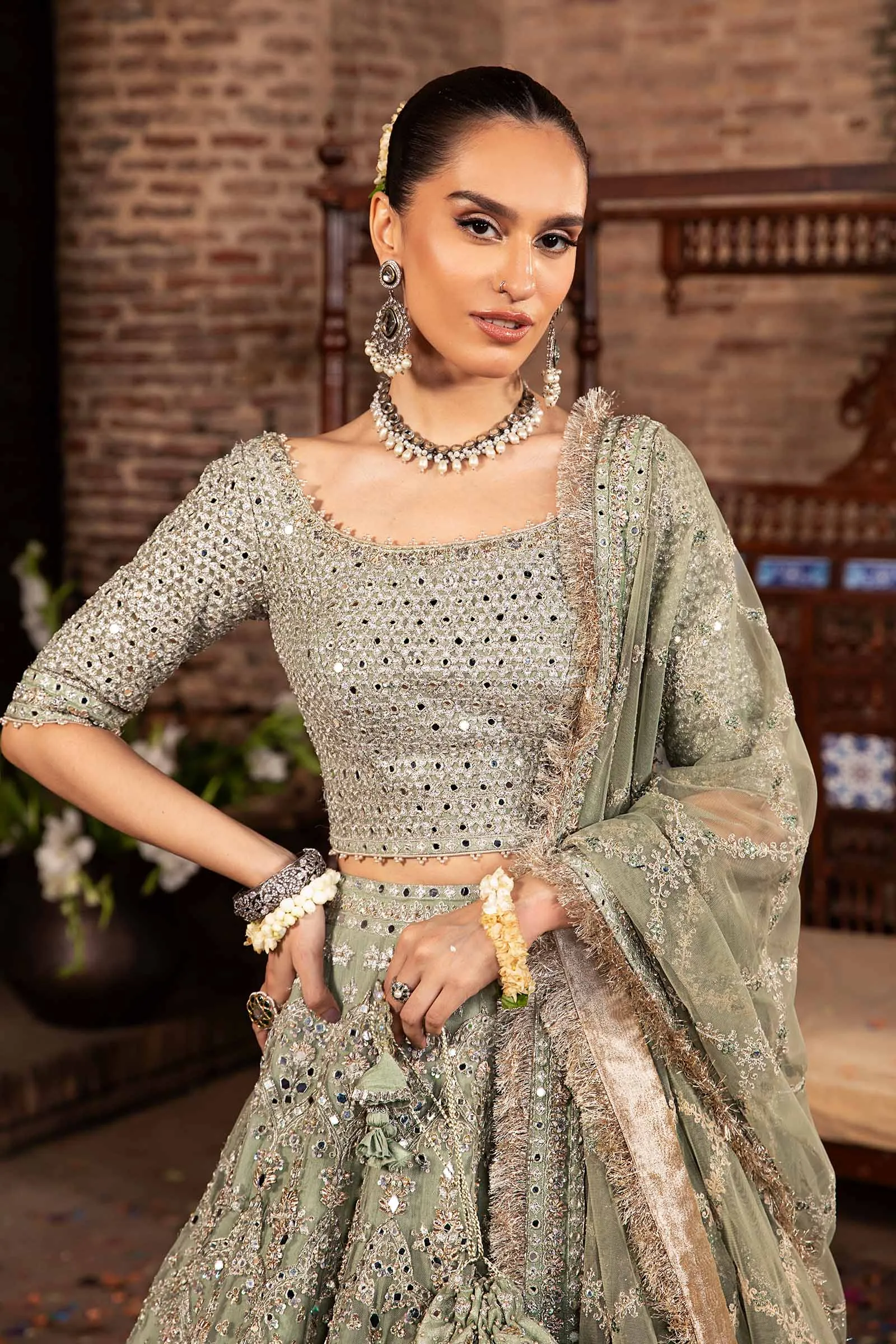 Pakistani Wedding Dress in Bridal Choli Lehenga Style