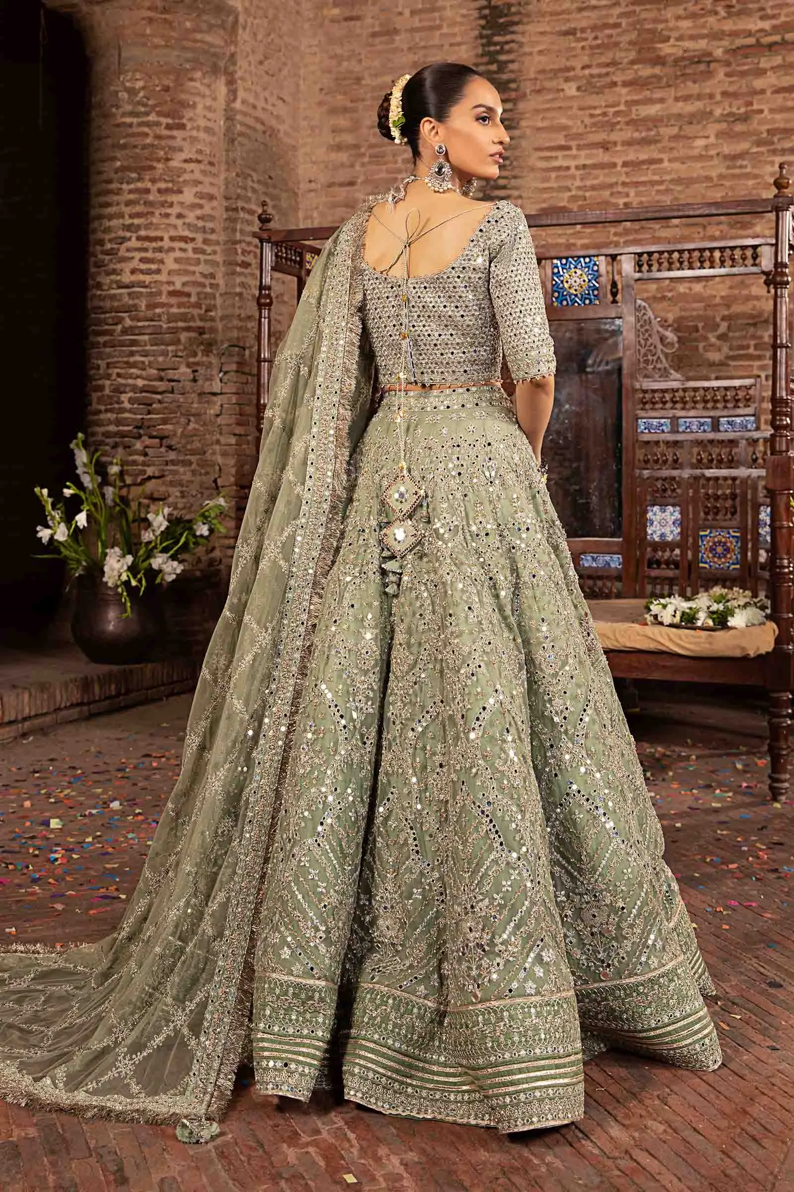 Pakistani Wedding Dress in Bridal Choli Lehenga Style