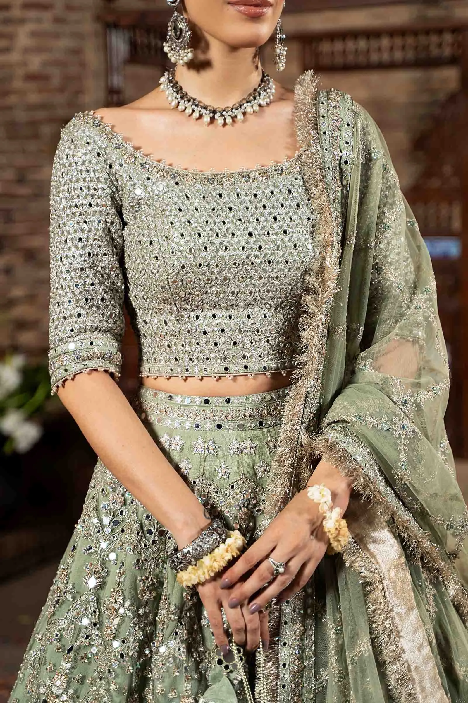 Pakistani Wedding Dress in Bridal Choli Lehenga Style