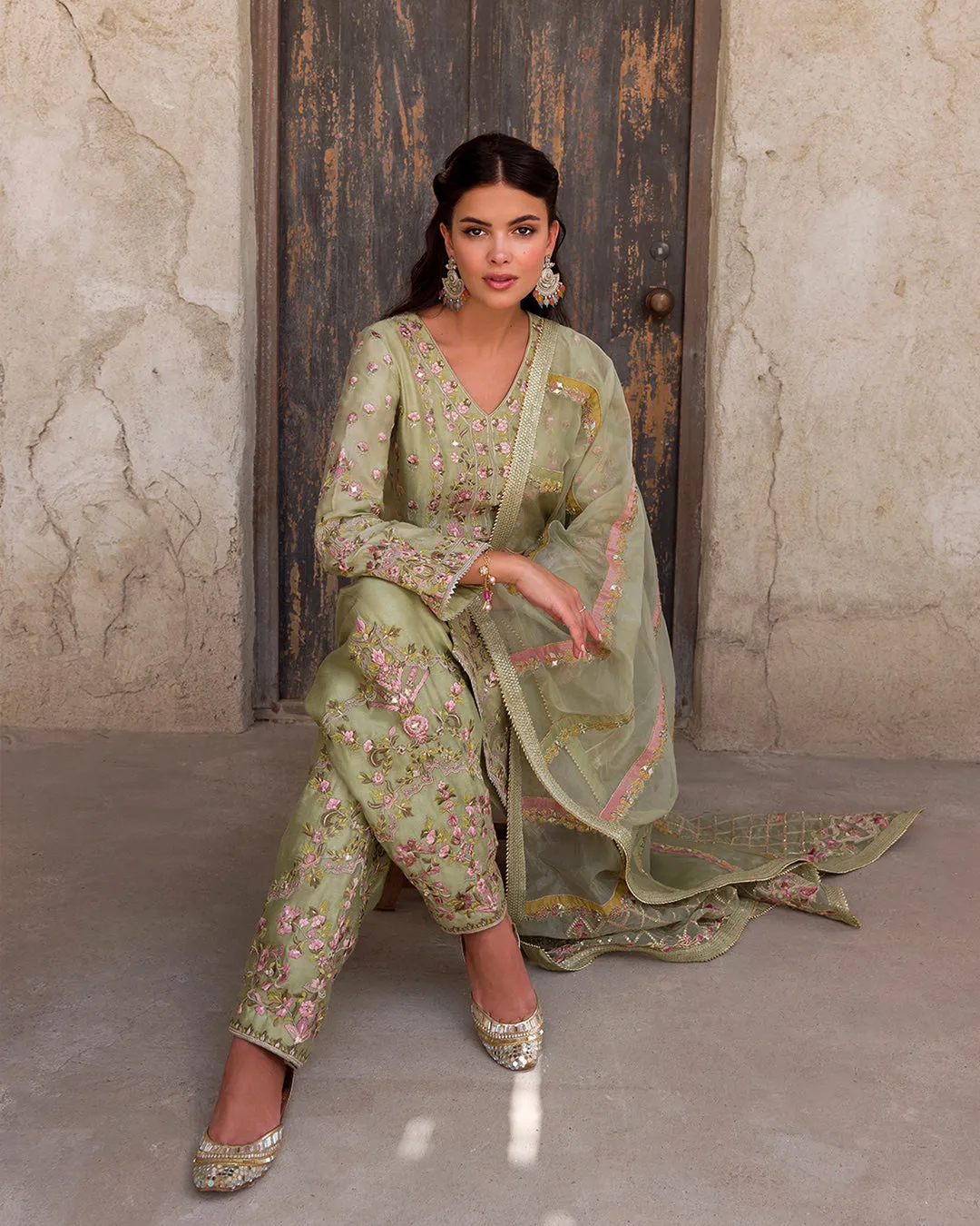 Pakistani Wedding Dress in Salwar Kameez Dupatta Style