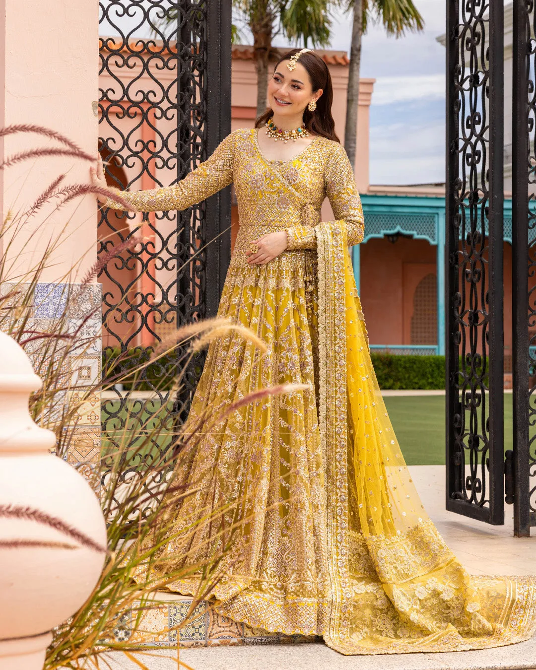 Pakistani Wedding Dress in Traditional Pishwas Style