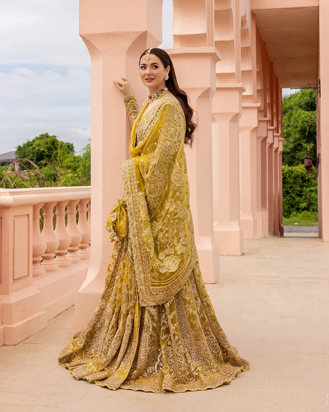 Pakistani Wedding Dress in Traditional Pishwas Style