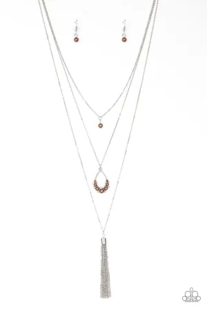Paparazzi Accessories - Be Fancy - Brown Necklace