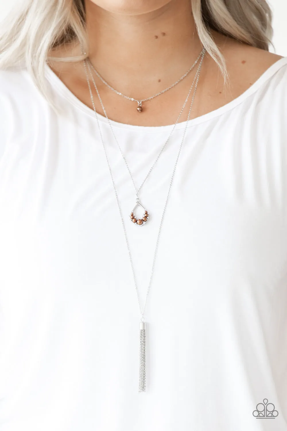 Paparazzi Accessories - Be Fancy - Brown Necklace