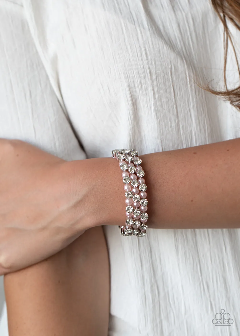 Paparazzi Metro Motif - Pink Coil Bracelet