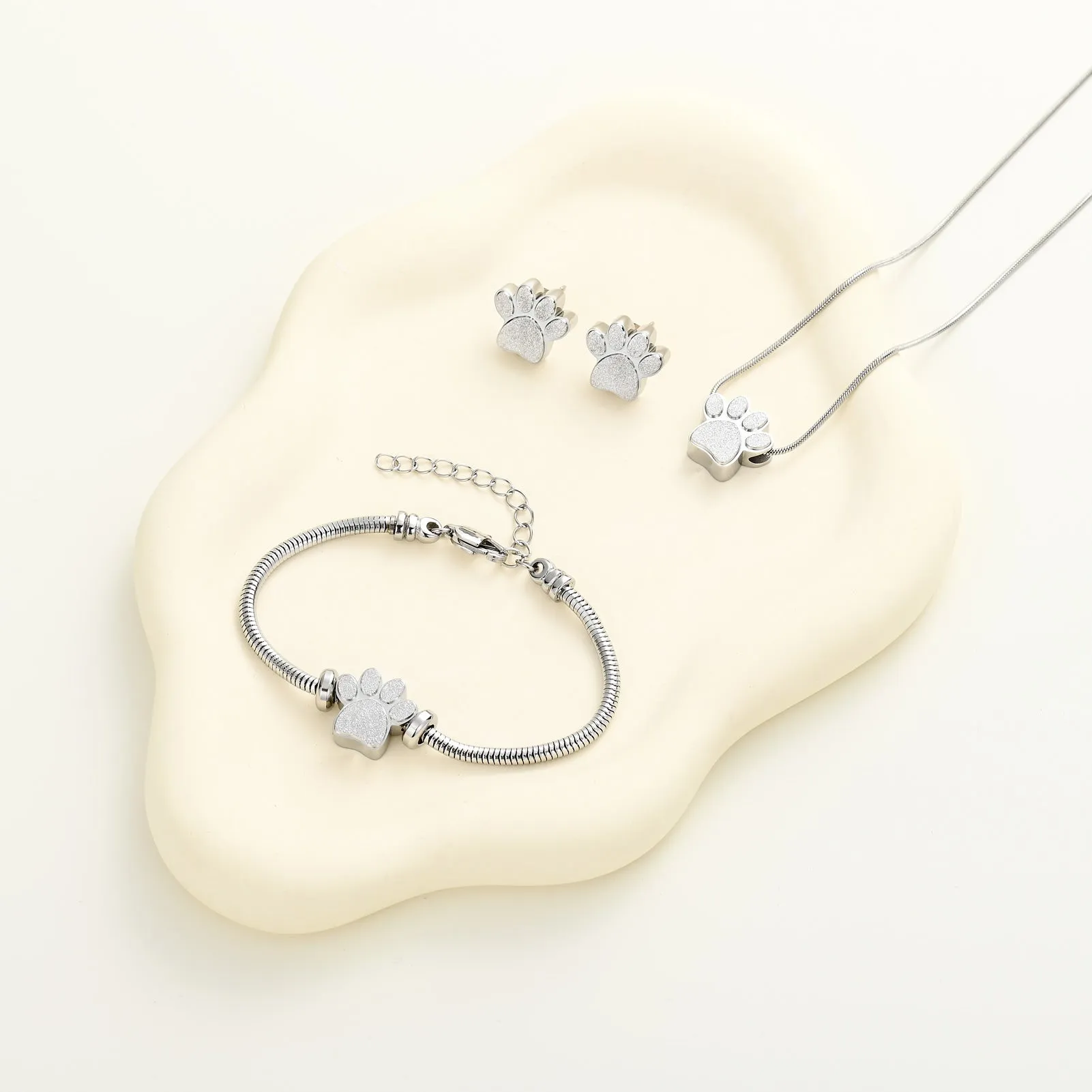 Paragon Cremation Jewelry Set - Paw Print - ITPAR106