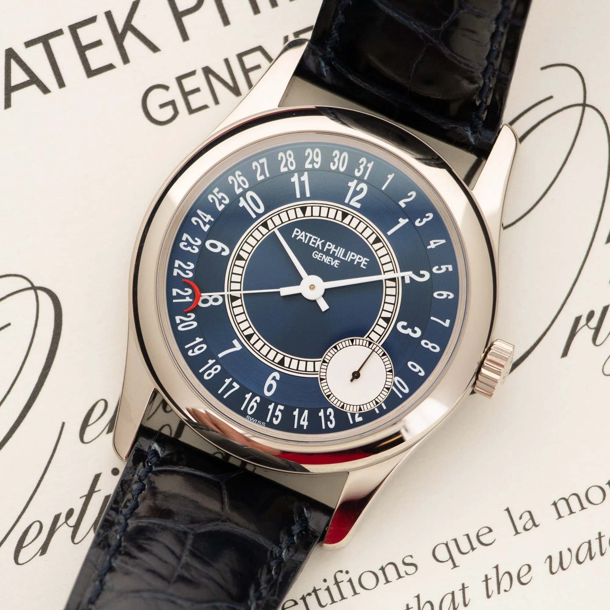 Patek Philippe White Gold Calatrava Automatic Watch Ref. 6000