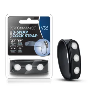 Performance - Vs5 - Silicone 3 - Snap  Strap - Black