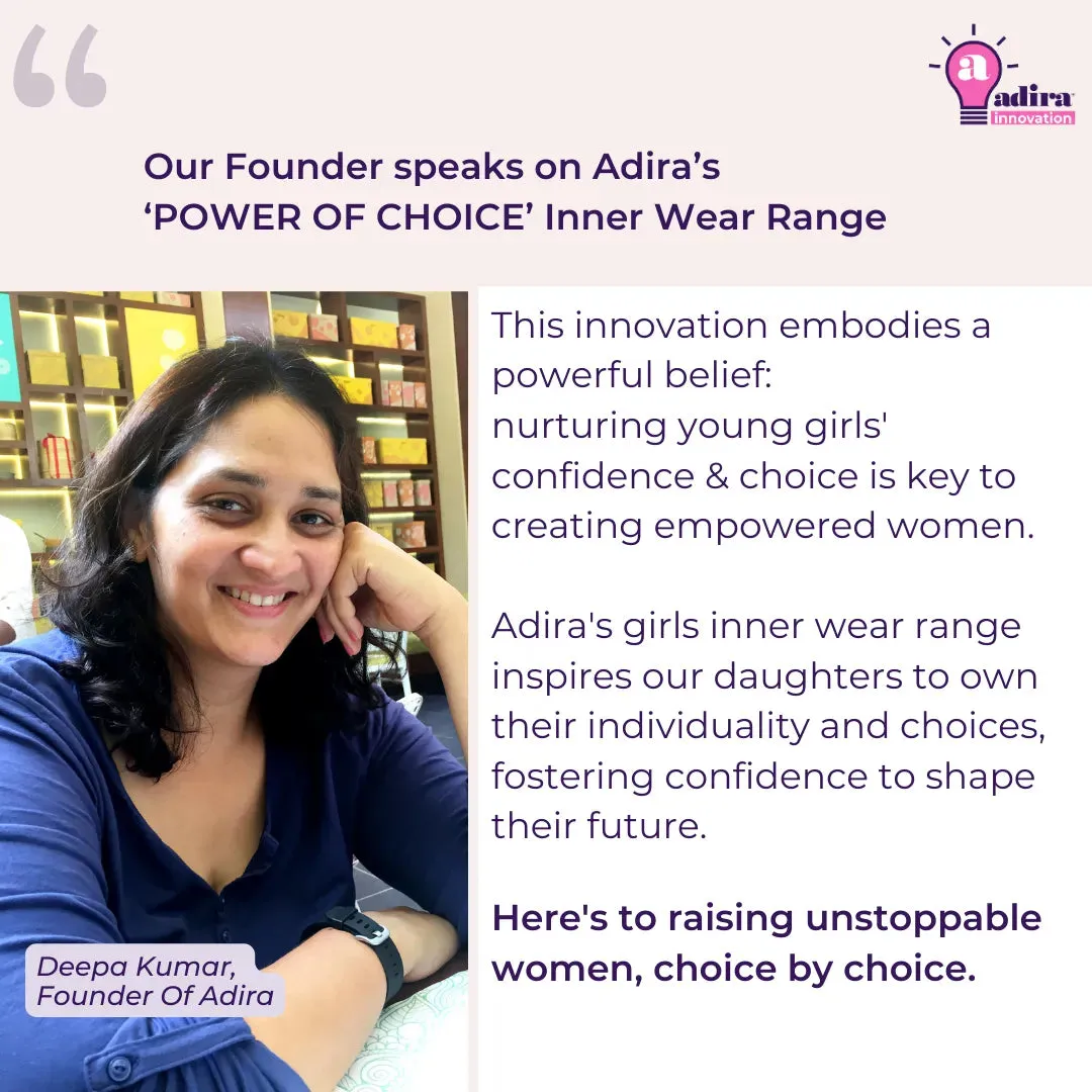 Power Of Choice Girl's Knickers | Free DIY Iron On Stickers | Soft Elastic At Waist | Full Hip Coverage | 7 Pack